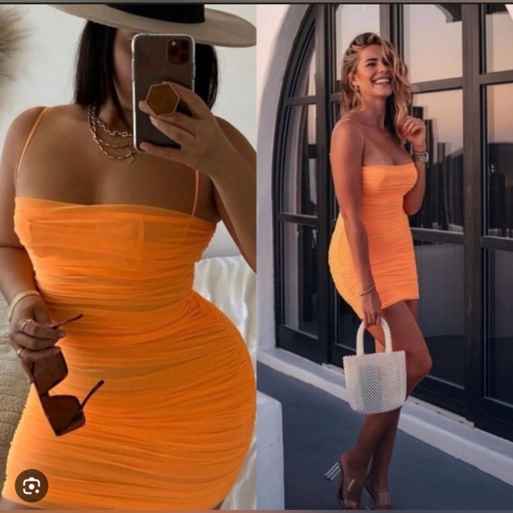 Authentic House Of Cb Ella Neon Orange EUC szM